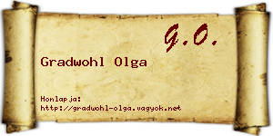 Gradwohl Olga névjegykártya